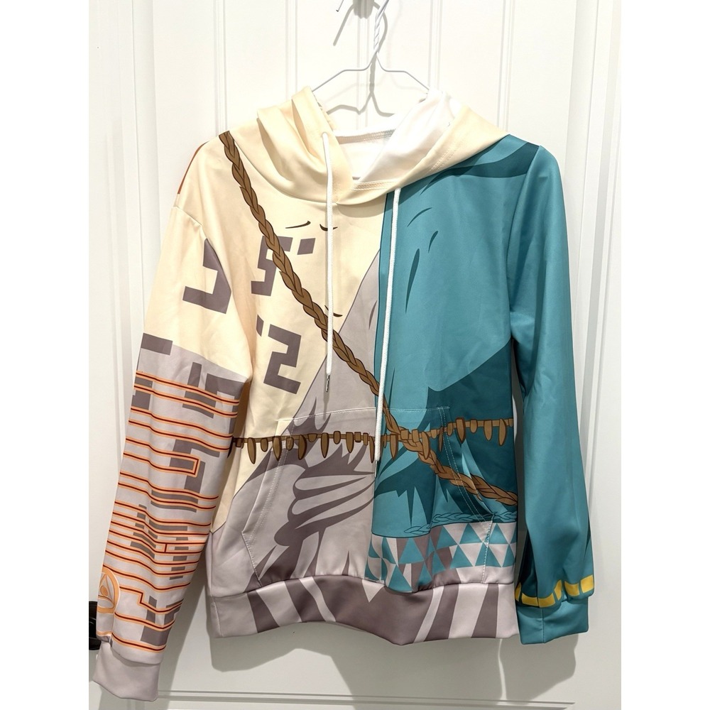 The Legend of Zelda Hoodie Mens Small Link Cosplay Costume Fleece Hoodie
